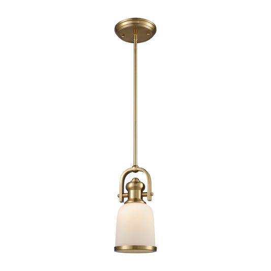 Brooksdale 5'' Wide 1-Light Mini Pendant - Satin Brass