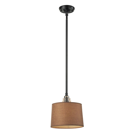 Insulator Glass 10'' Wide 1-Light Pendant - Oiled Bronze