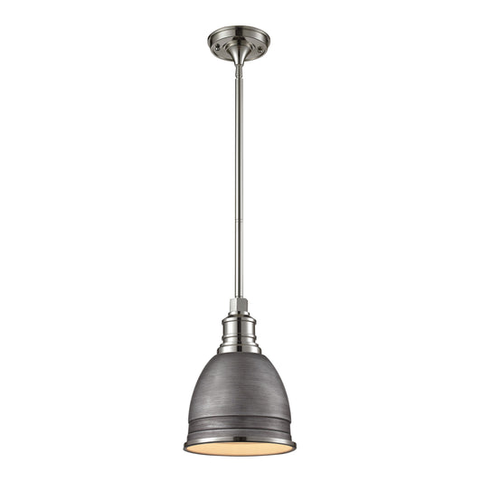 Carolton 8'' Wide 1-Light Mini Pendant - Polished Nickel