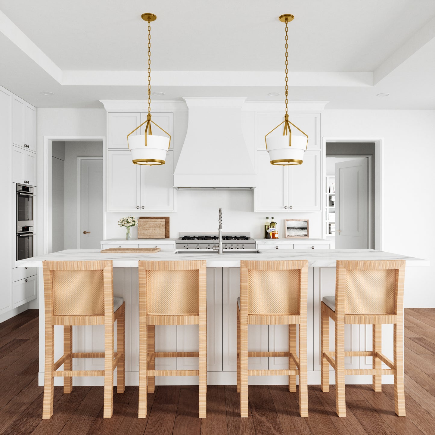 Marin 14'' Wide 1-Light Pendant - Satin Brass