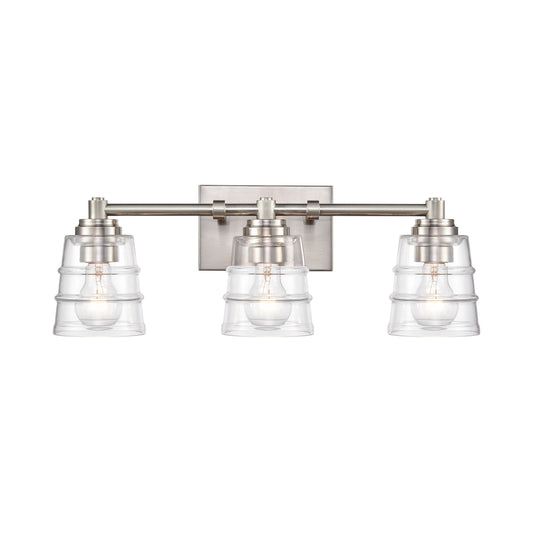 Pulsate 21.5'' Wide 3-Light Vanity Light - Satin Nickel