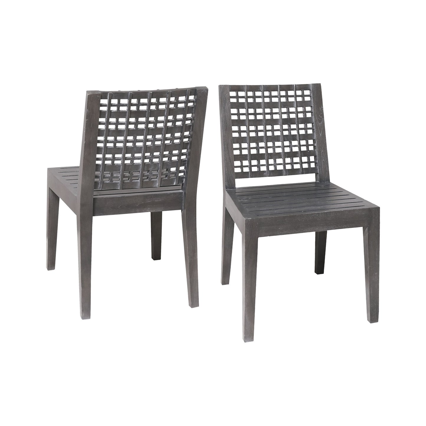 Clear Water Outdoor Side Chair -Single - Antique Smoke  Finish
