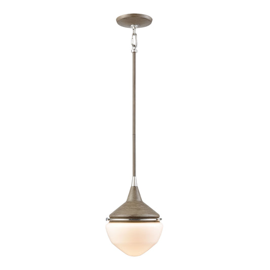Mid-Century Schoolhouse 12'' Wide 1-Light Mini Pendant - Pecan