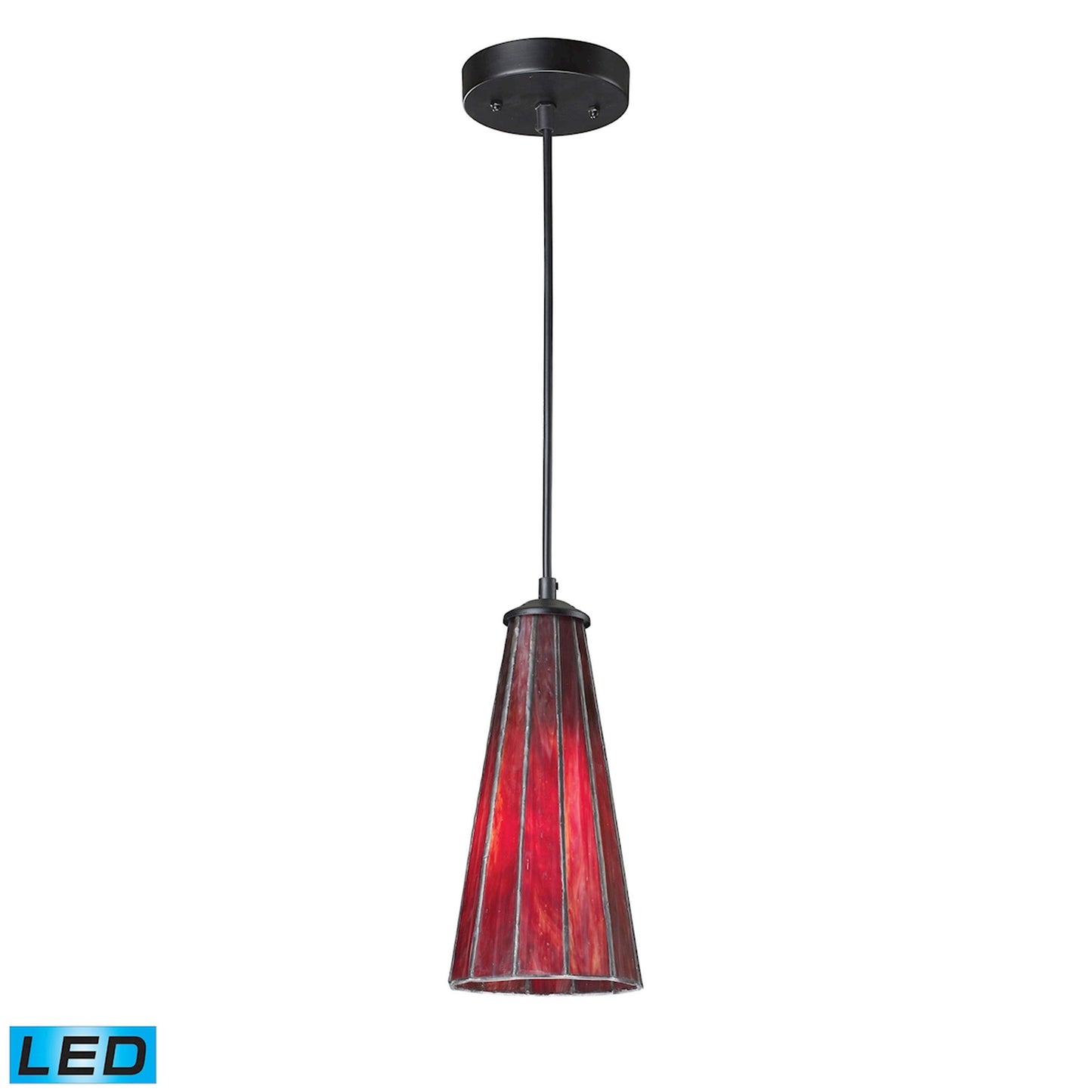 Lumino 5'' Wide 1-Light Mini Pendant - Inferno Red - Includes LED Bulb