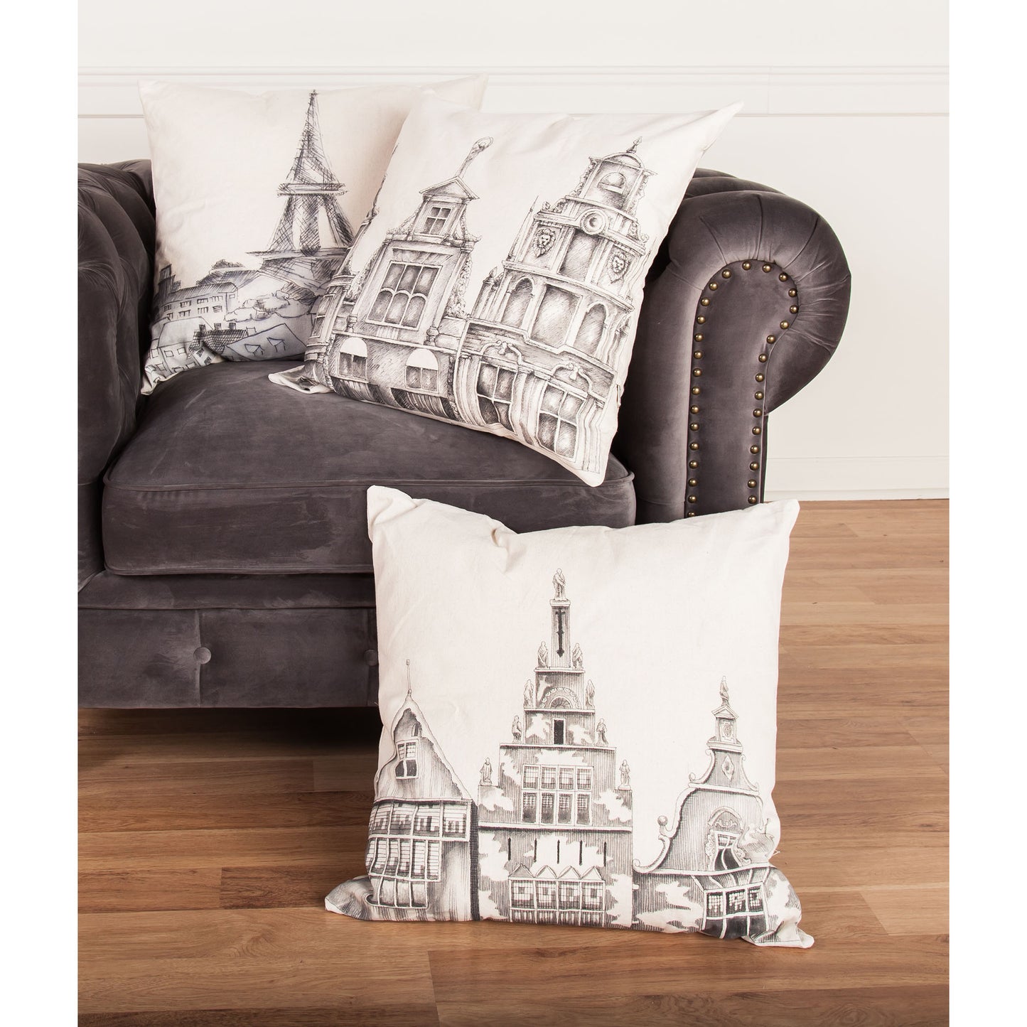 Parisian Cityscape Pillow