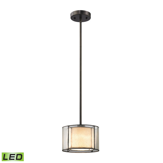 Mirage 8'' Wide 1-Light Mini Pendant - Tiffany Bronze - Includes LED Bulb
