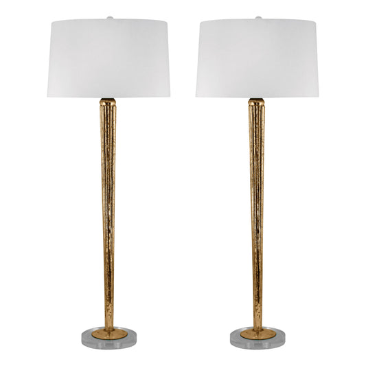 Mercury Glass 37'' High 2-Light Buffet Lamp - Set of 2 - Mercury Gold