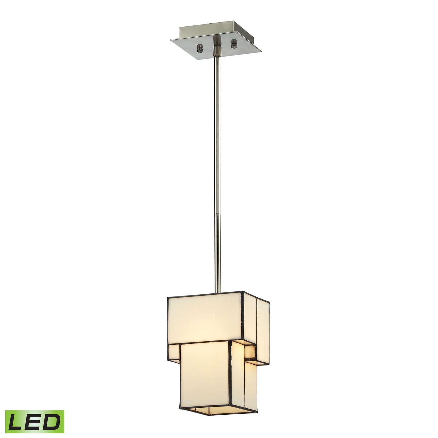 Cubist 6'' Wide 1-Light Mini Pendant - Brushed Nickel - Includes LED Bulb