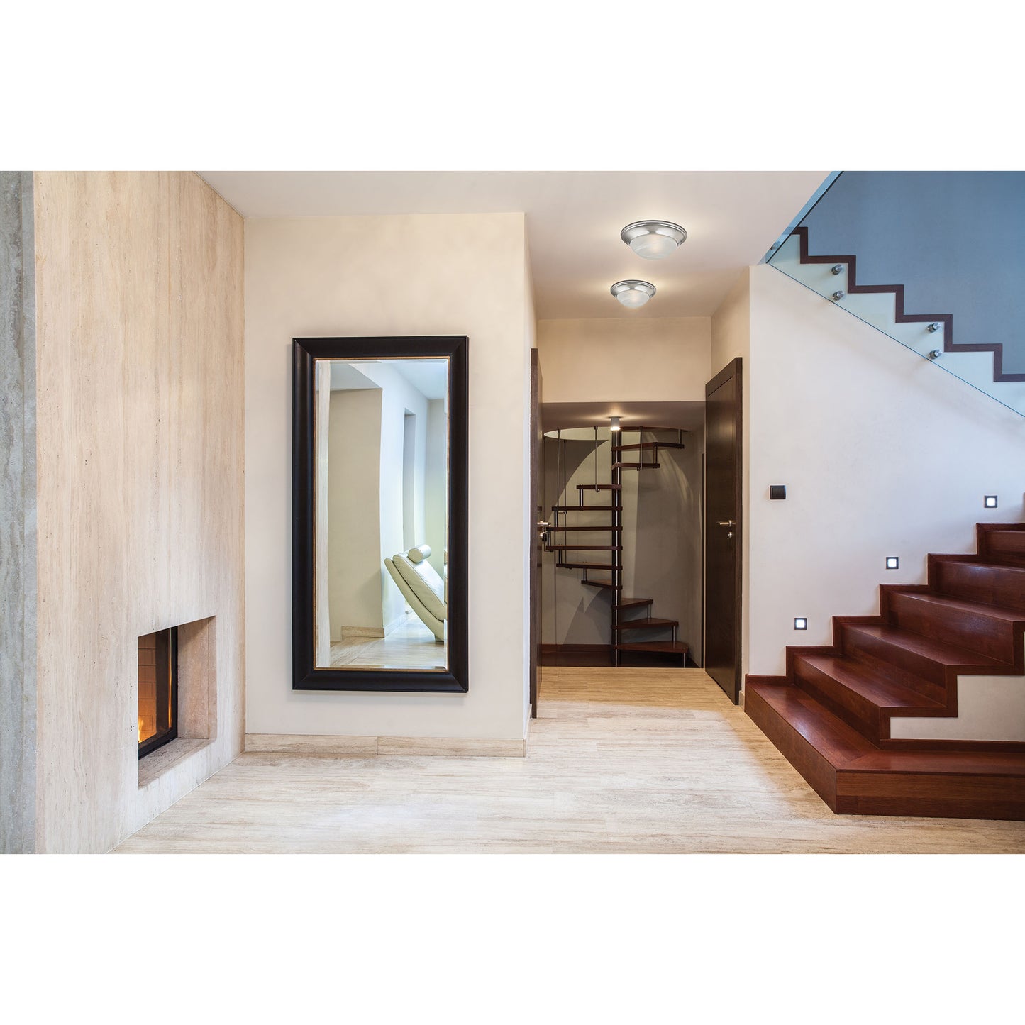 Fluor 12'' Wide 1-Light Flush Mount - Brushed Nickel