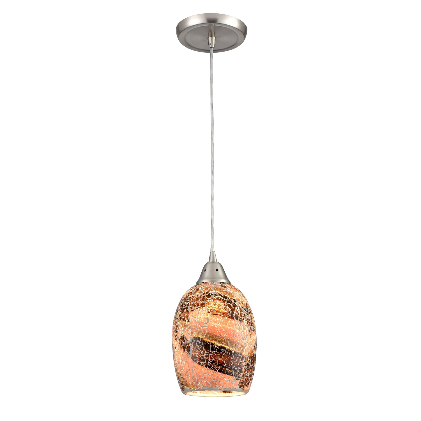 Avalon 5'' Wide 1-Light Pendant - Satin Nickel - Includes LED Bulb