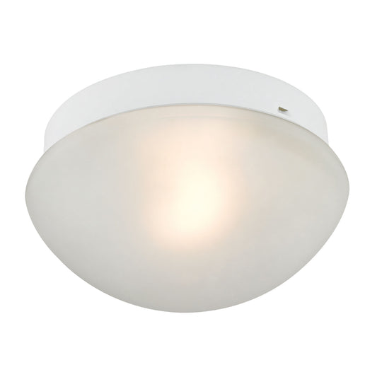 Mushroom 7'' Wide 1-Light Flush Mount - White