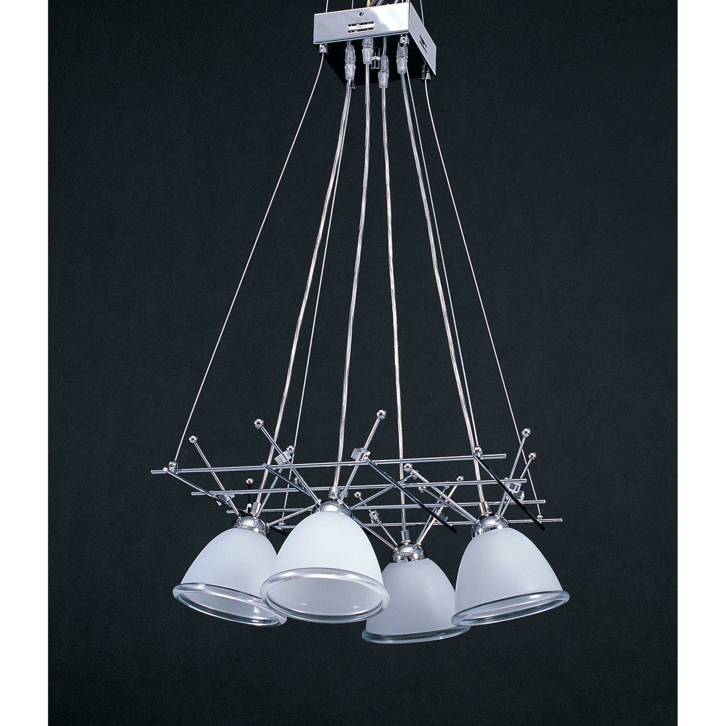 17'' Wide 4-Light Suspended Chandelier - Polished Chrome