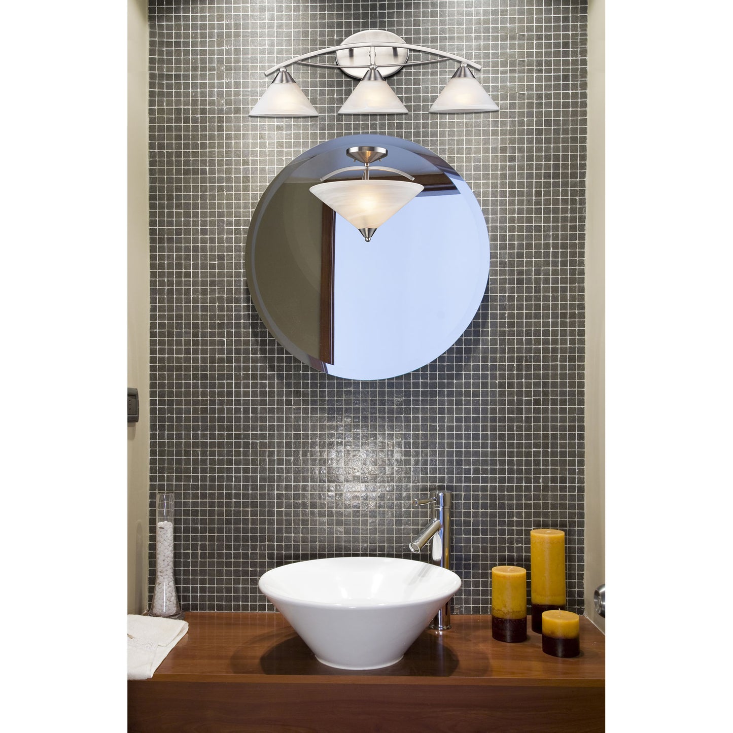Elysburg 25'' Wide 3-Light Vanity Light - Satin Nickel