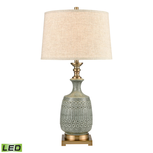 Port Ewen 33'' High 1-Light Table Lamp - Blue - Includes LED Bulb