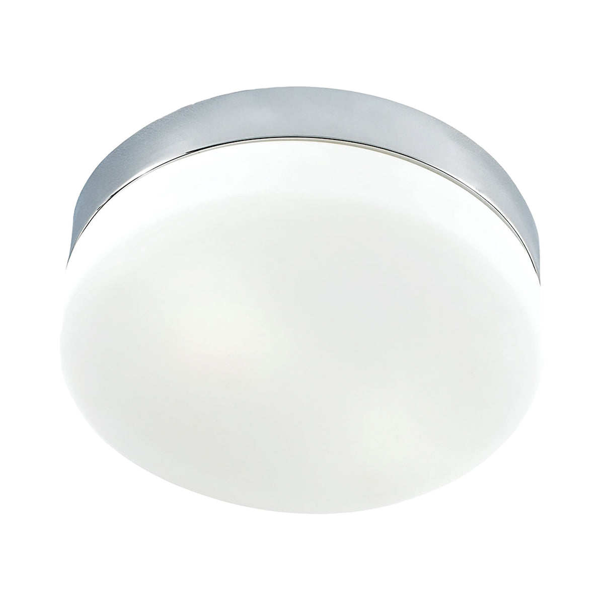 9'' Wide 1-Light Flush Mount - Chrome - Includes LED Bulb