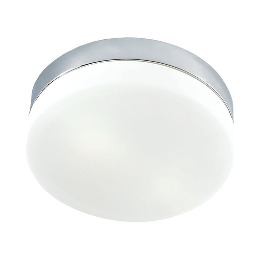 9'' Wide 1-Light Flush Mount - Chrome - Includes LED Bulb