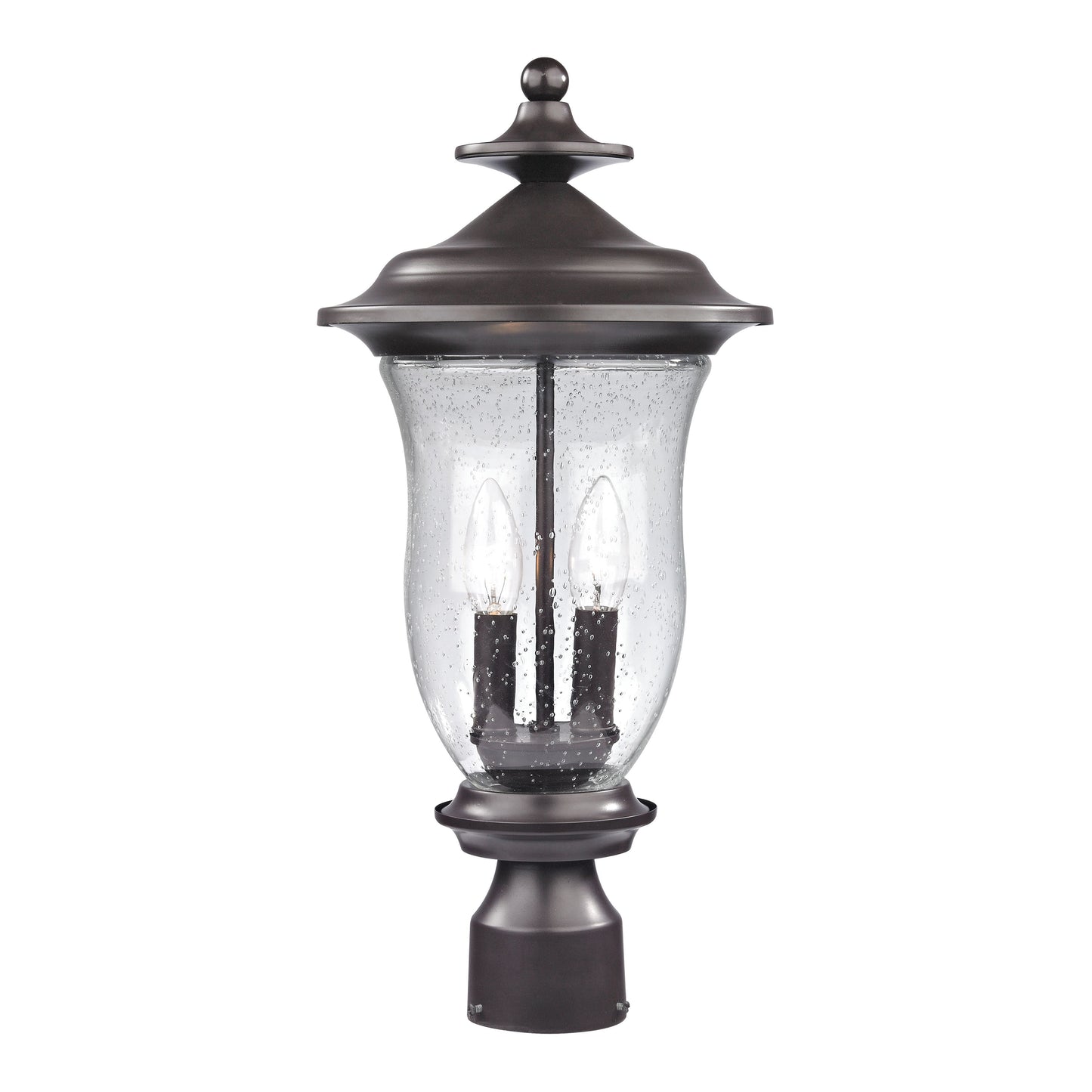 Trinity 20'' High 2-Light Outdoor Post Light - Oil Rubbed Bronze