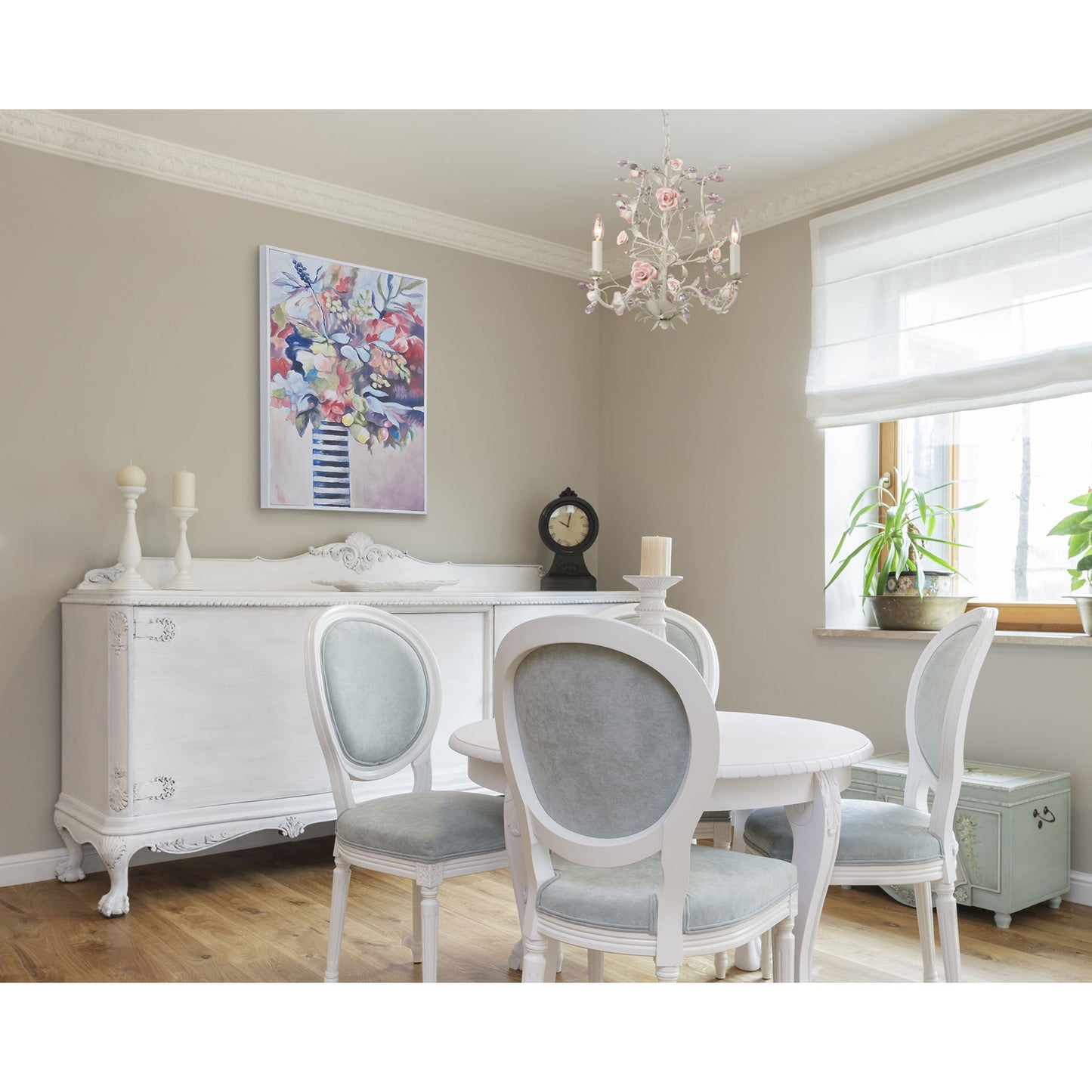 Heritage 18'' Wide 3-Light Chandelier - Cream