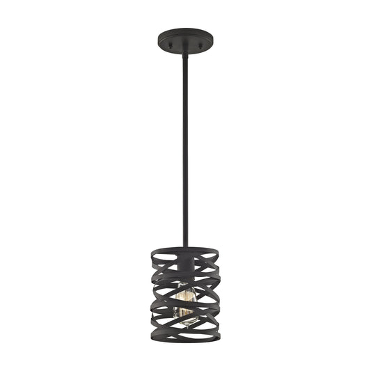 Vorticy 6'' Wide 1-Light Mini Pendant - Oil Rubbed Bronze - Includes Adapter Kit