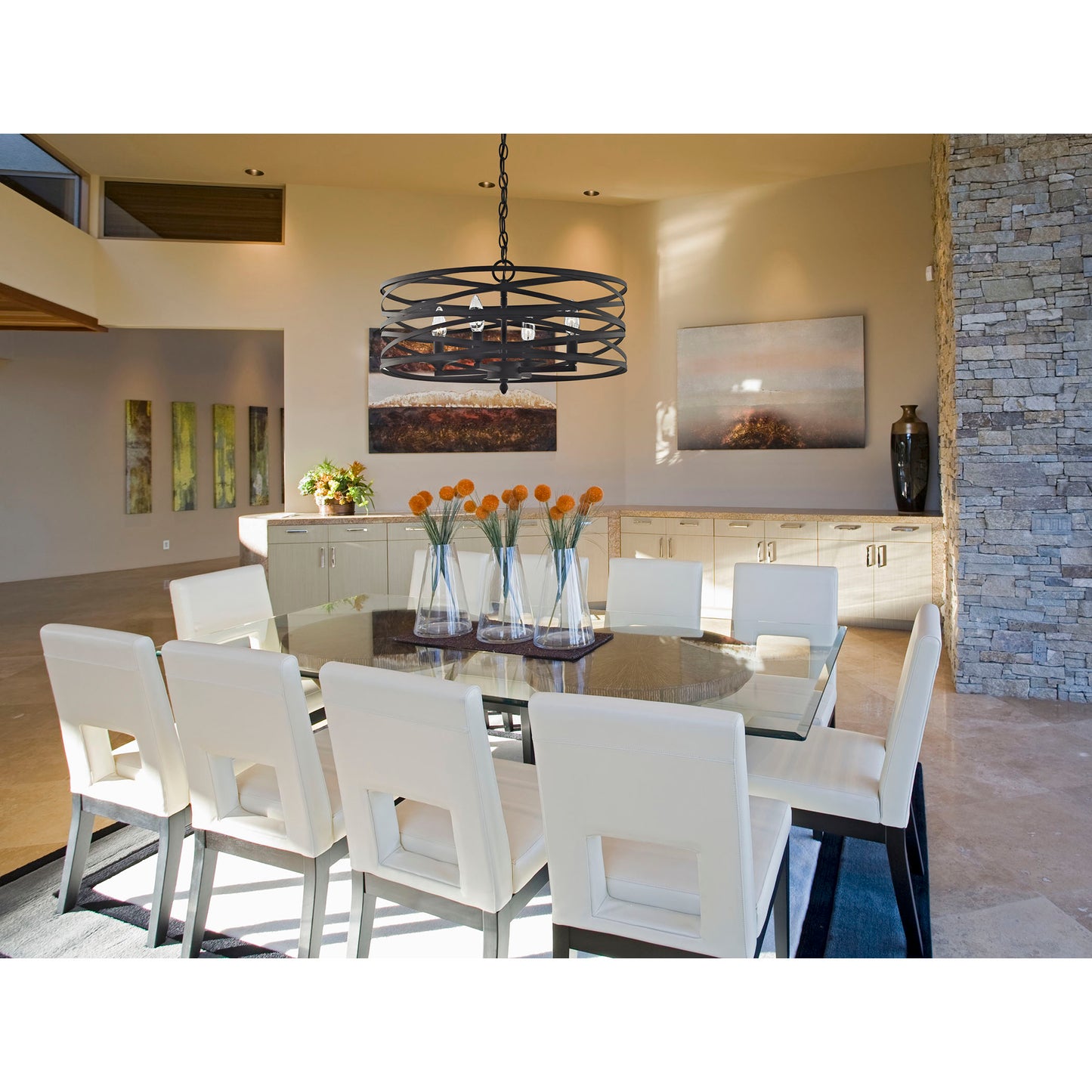 Vorticy 20'' Wide 4-Light Chandelier - Oil Rubbed Bronze