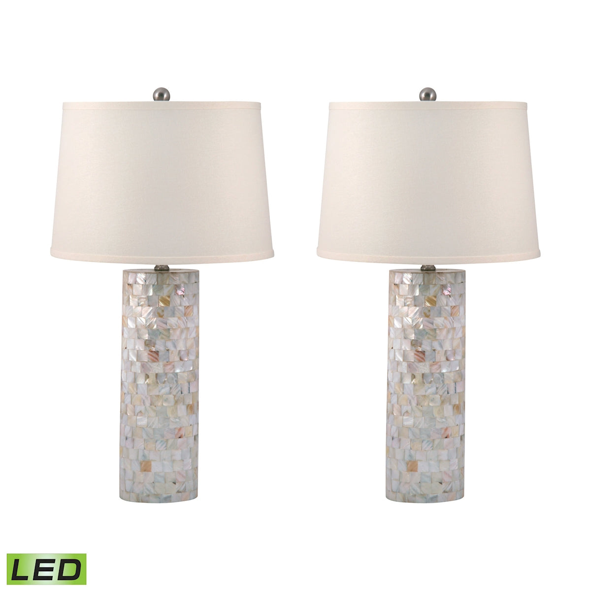 Mother of Pearl 28'' High 2-Light Table Lamp - Set of 2 Natural