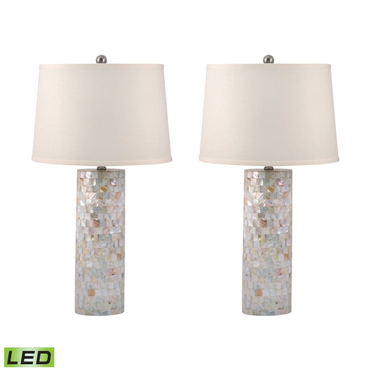 Mother of Pearl 28'' High 2-Light Table Lamp - Set of 2 Natural