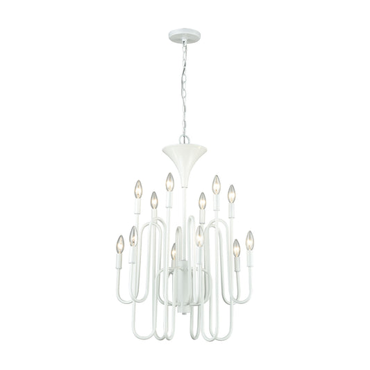 Decatur 22'' Wide 12-Light Chandelier - Matte White
