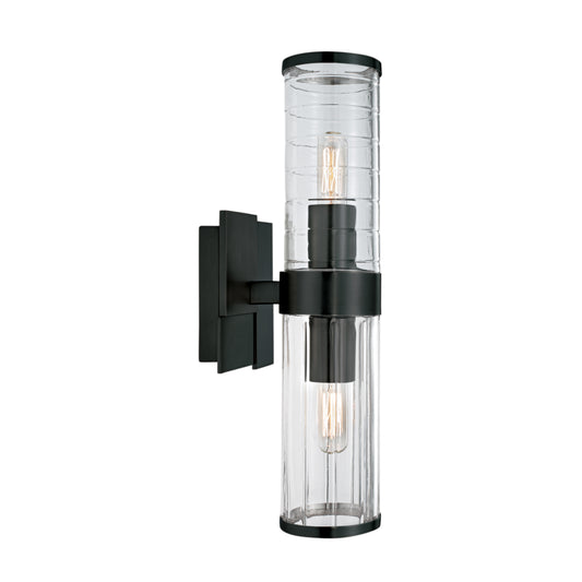 Stripe 15.25'' High 2-Light Sconce - Matte Black