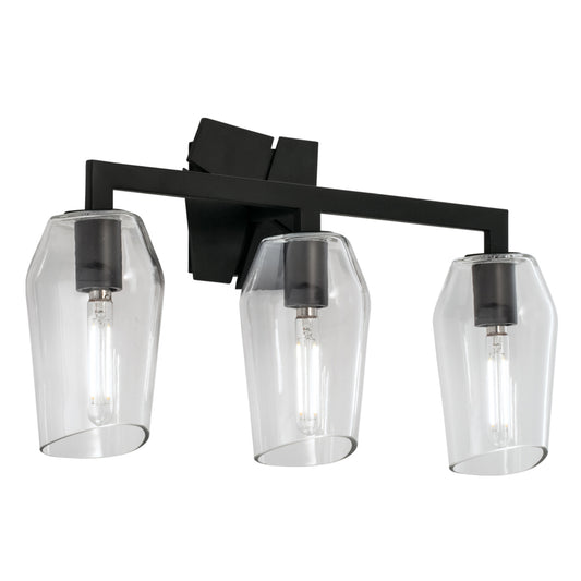 Gaia 19'' Wide 3-Light Vanity Light - Acid Dipped Black