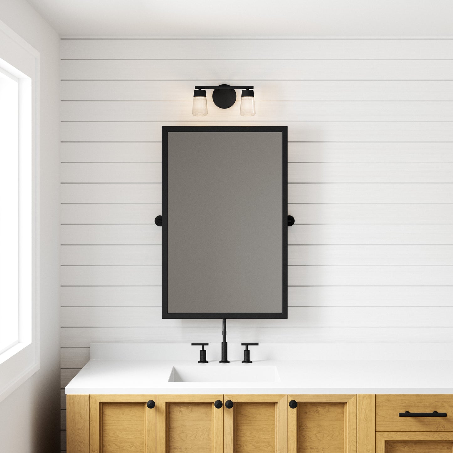 Jergen 12.5'' Wide 2-Light Vanity Light - Matte Black