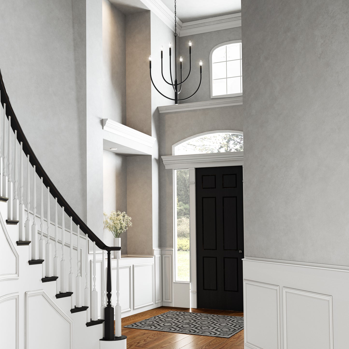 Continuance 30'' Wide 6-Light Chandelier - Charcoal