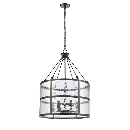 Solace 24'' Wide 6-Light Chandelier - Matte Black