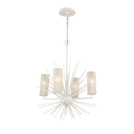 Sea Urchin 20'' Wide 4-Light Chandelier - White Coral