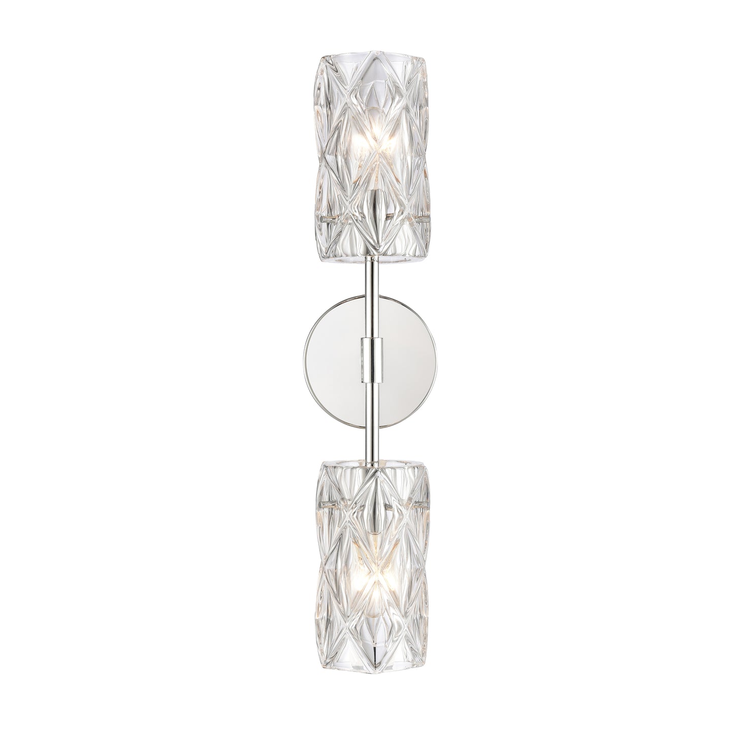Forma de Crystal 21'' High 2-Light Sconce - Polished Chrome