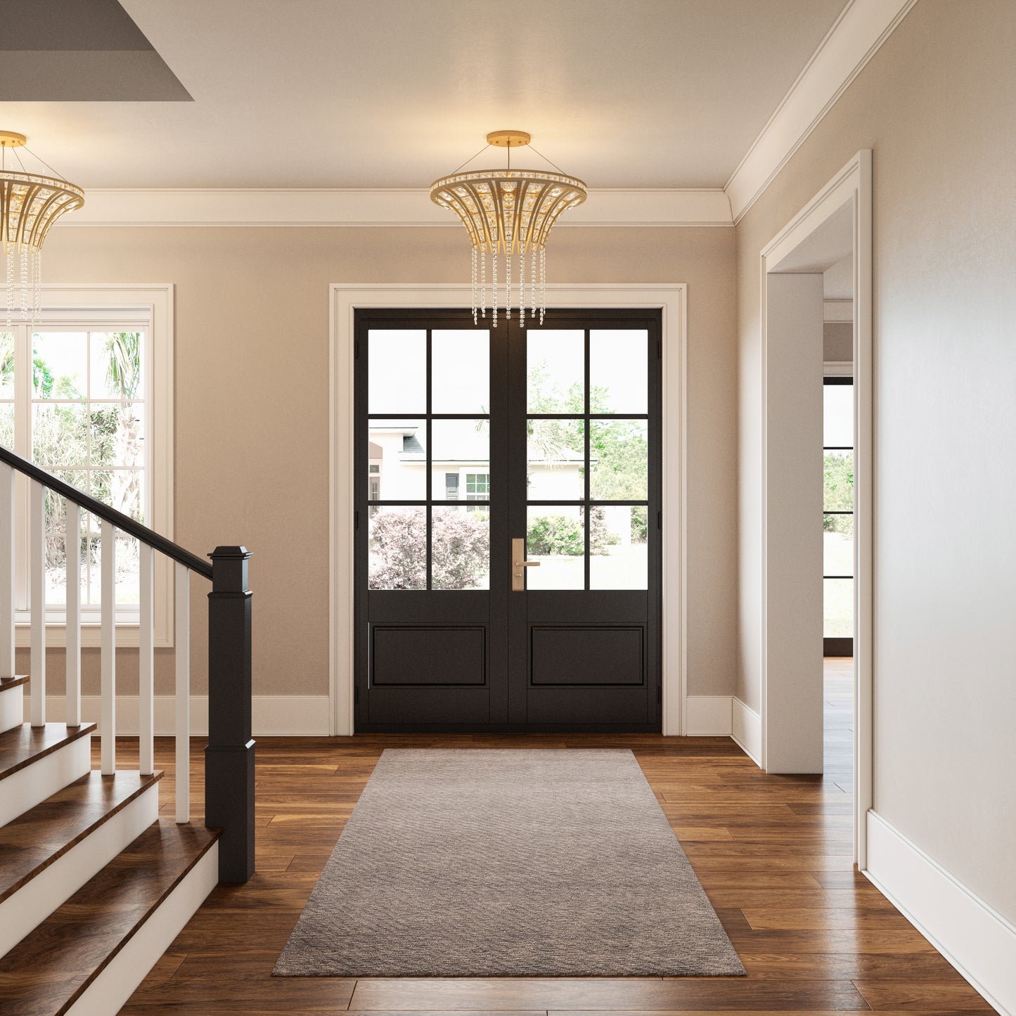 Fantania 24'' Wide 6-Light Chandelier - Champagne Gold