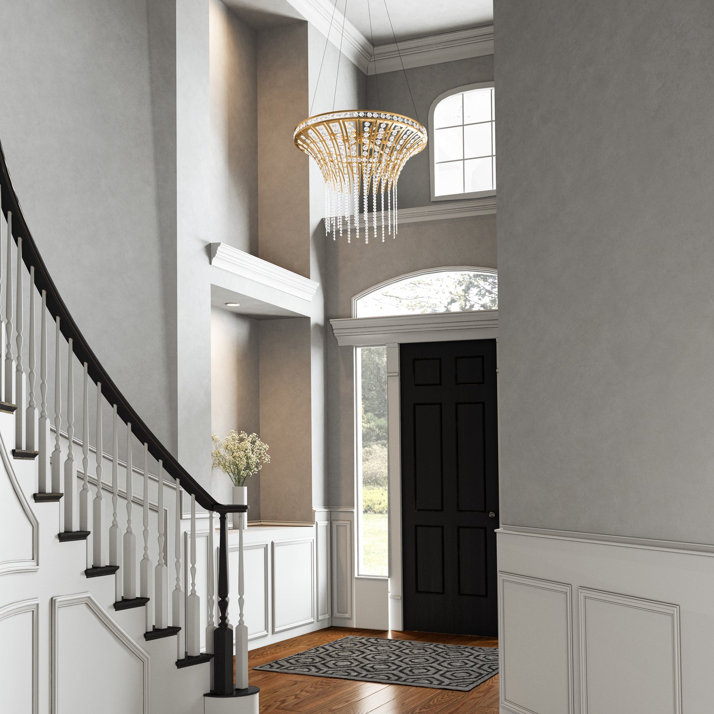 Fantania 36'' Wide 8-Light Chandelier - Champagne Gold