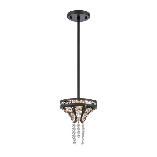 Fantania 8'' Wide 2-Light Mini Pendant - Matte Black
