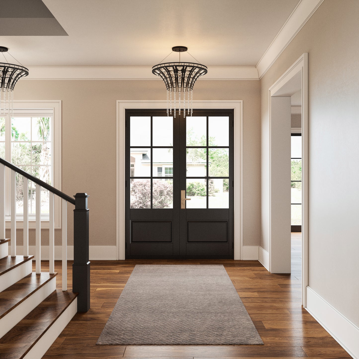 Fantania 24'' Wide 6-Light Chandelier - Matte Black