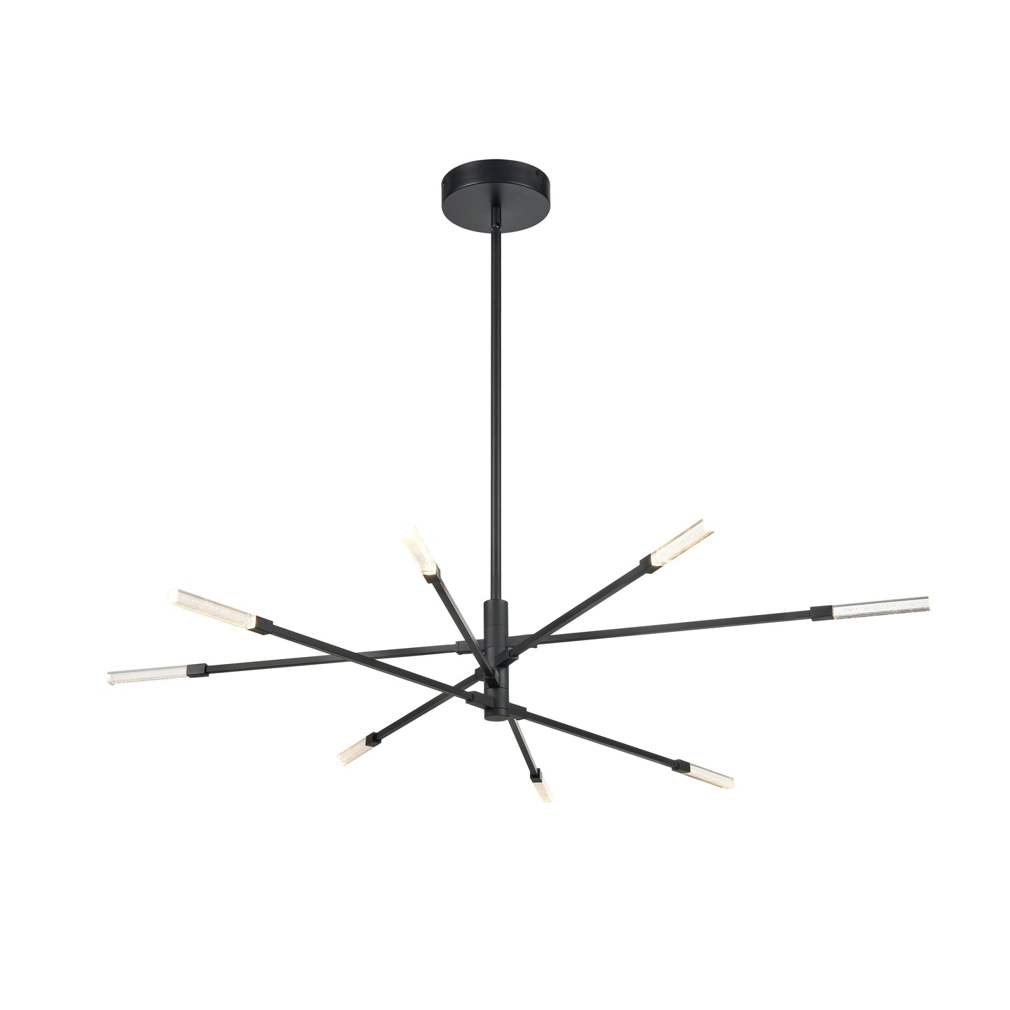Light Streak 48.5'' Wide 8-Light Chandelier - Matte Black - Includes LED Bulb