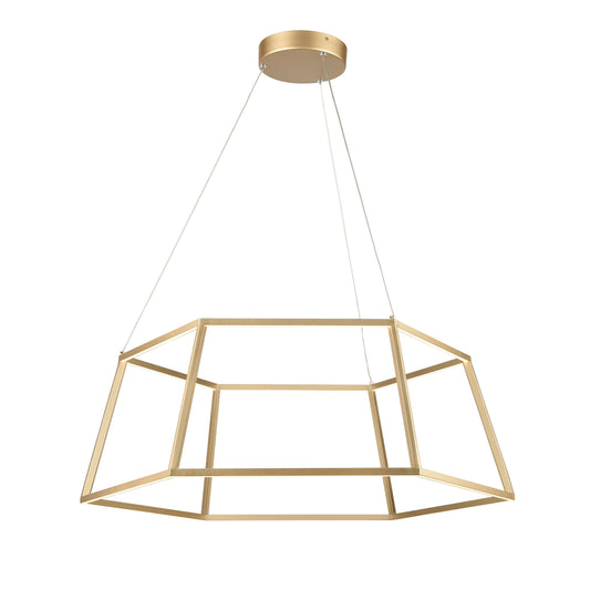 Minimalist 23.25'' Wide Integrated LED Chandelier - Soft Gold