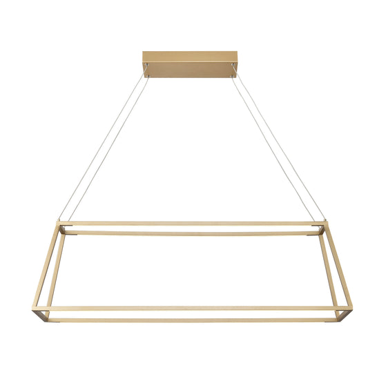 Minimalist 36'' Wide Integrated LED Linear Chandelier - Soft Gold