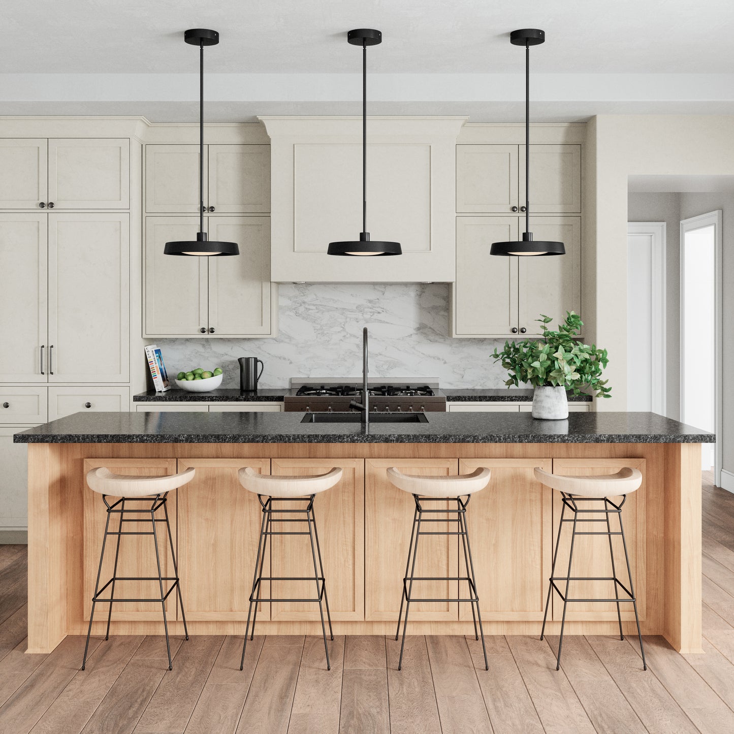 Nancy 13.75'' Wide Integrated LED Pendant - Matte Black