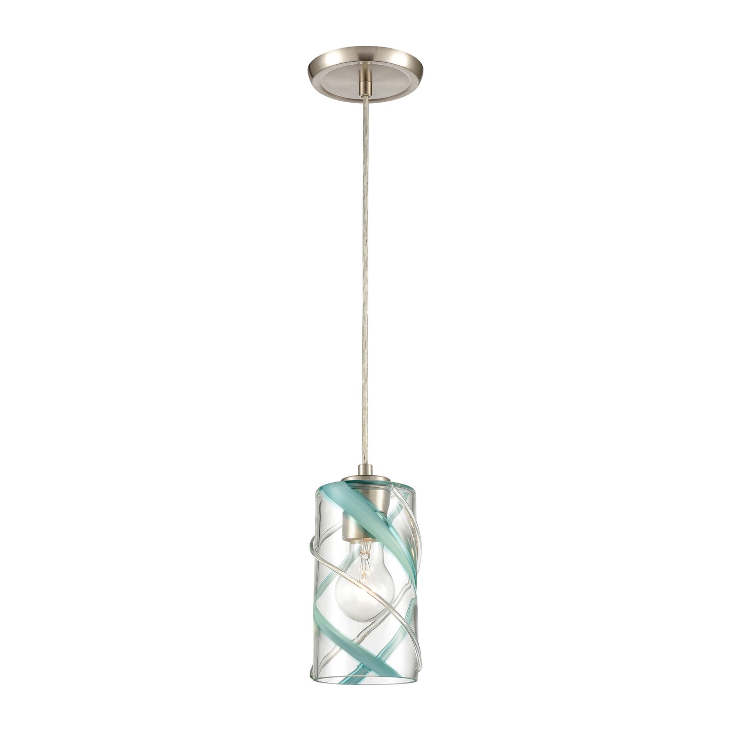 Winter Wind 5'' Wide 1-Light Mini Pendant - Satin Nickel