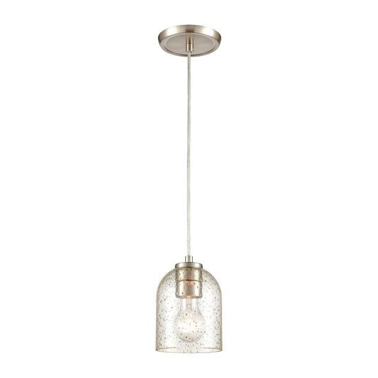 Sprinkle 5'' Wide 1-Light Mini Pendant - Satin Nickel