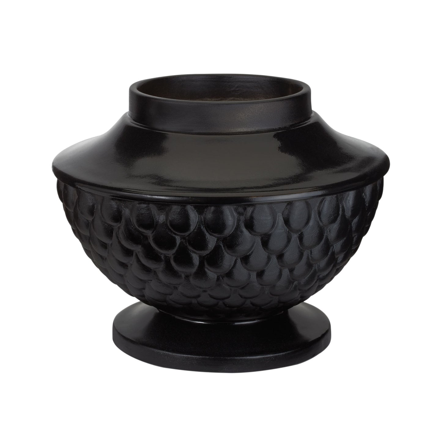 Jet Feather Petal Vase - Small