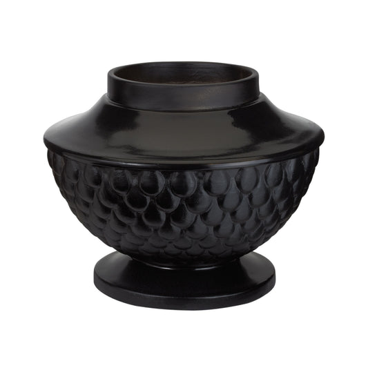 Jet Feather Petal Vase - Small