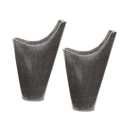 Reaction Filled Candle Holder - Set of 2 Gray