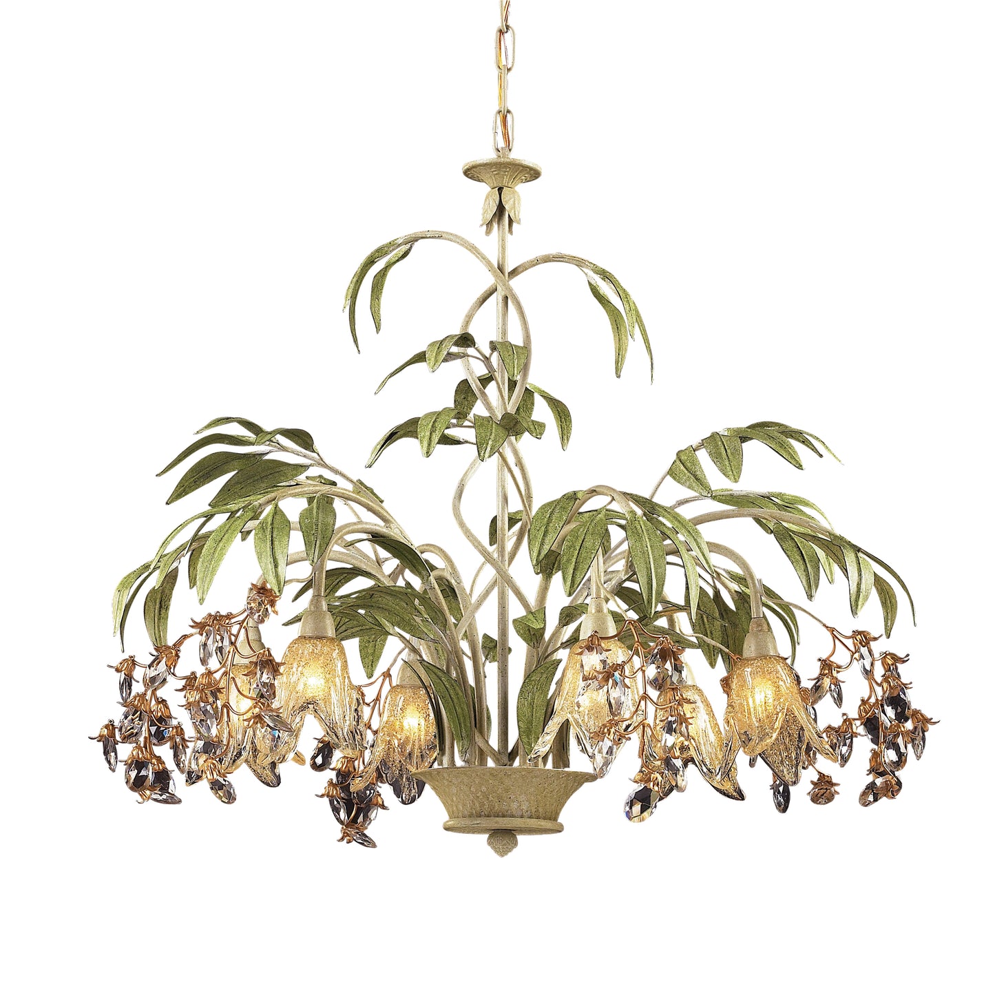 Huarco 28'' Wide 6-Light Chandelier - Sage Green