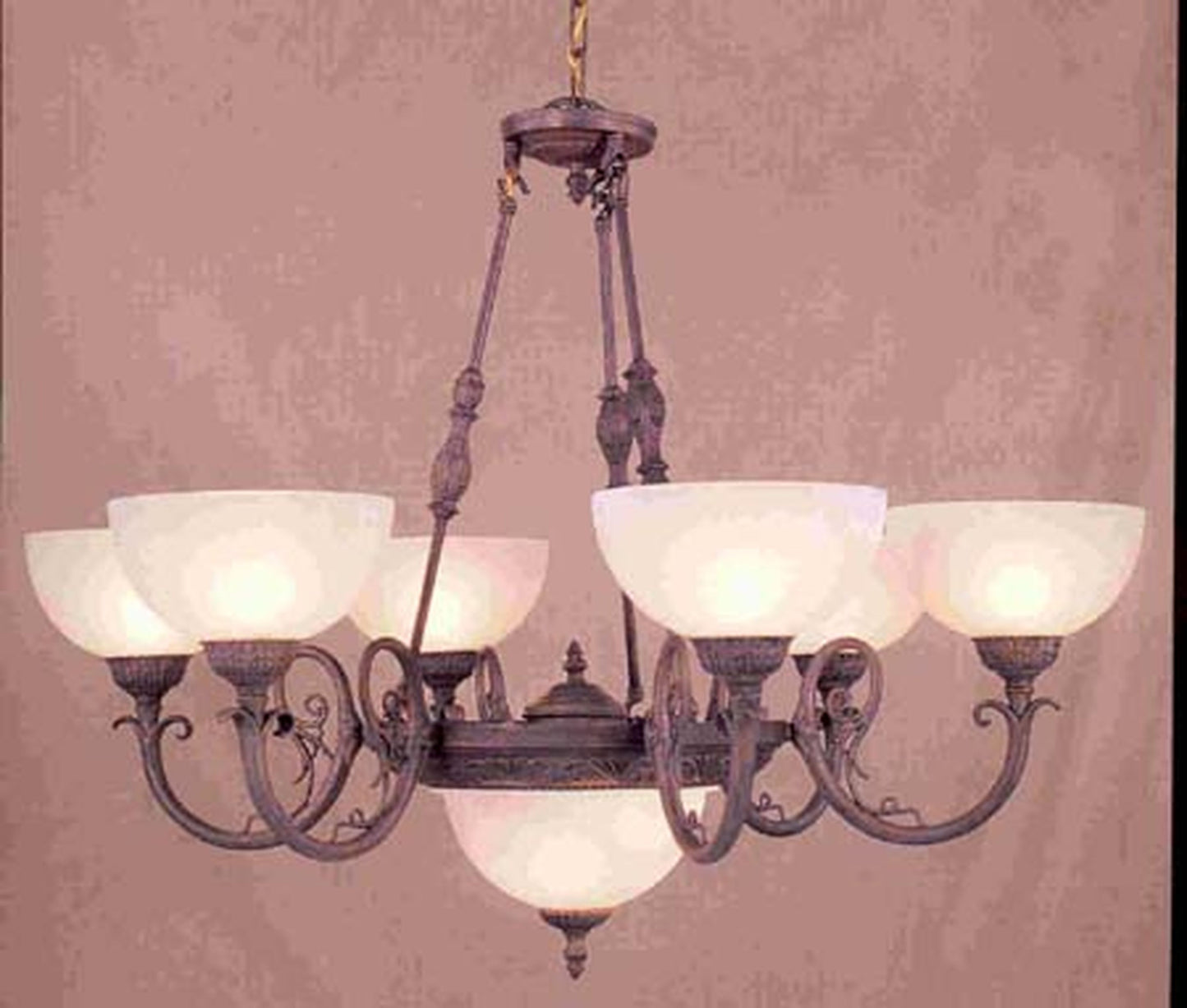 Chandelier with Bottom Glass Bowl