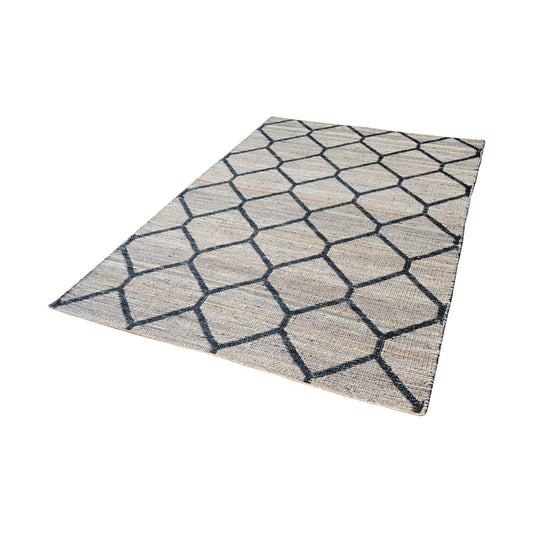 Econ Jacquard Weave Jute Rug 36x60 - Natural and Black
